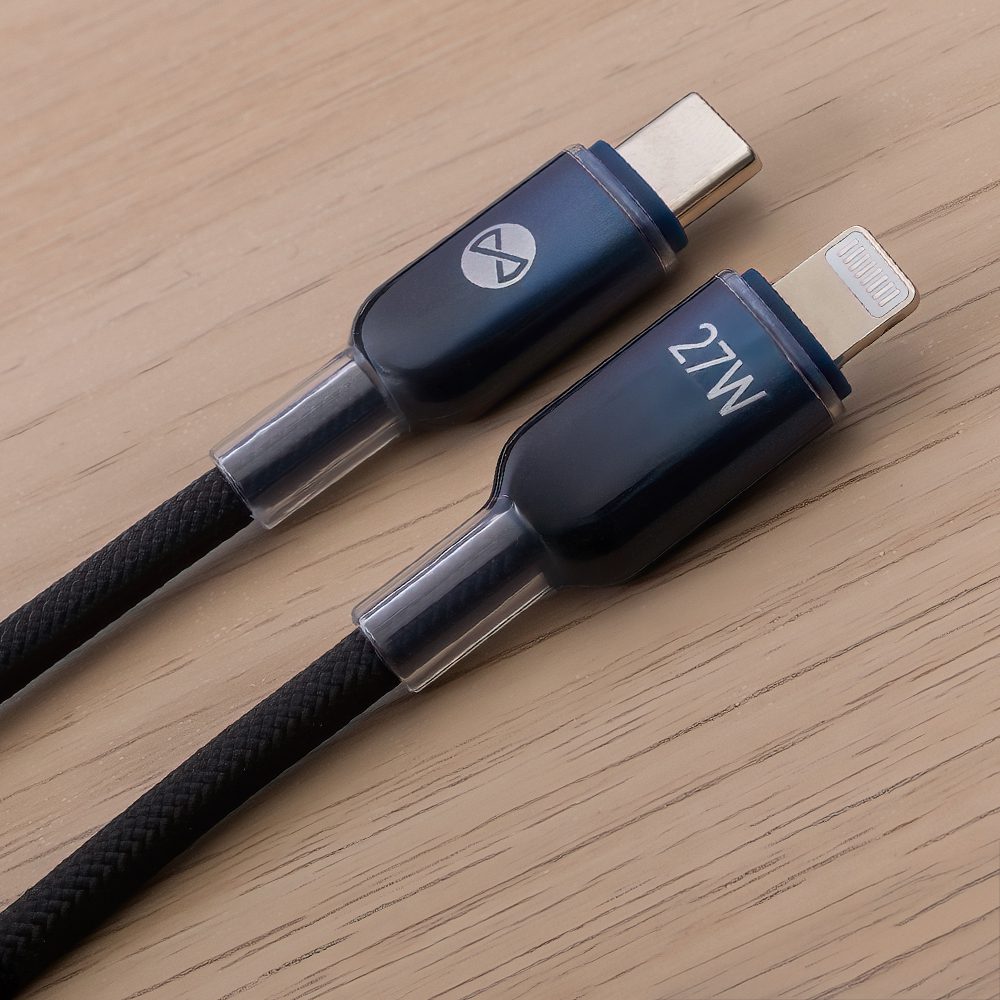 424055_oryg Forever Ombre cable USB-C - Lightning 1,0 m 27W black