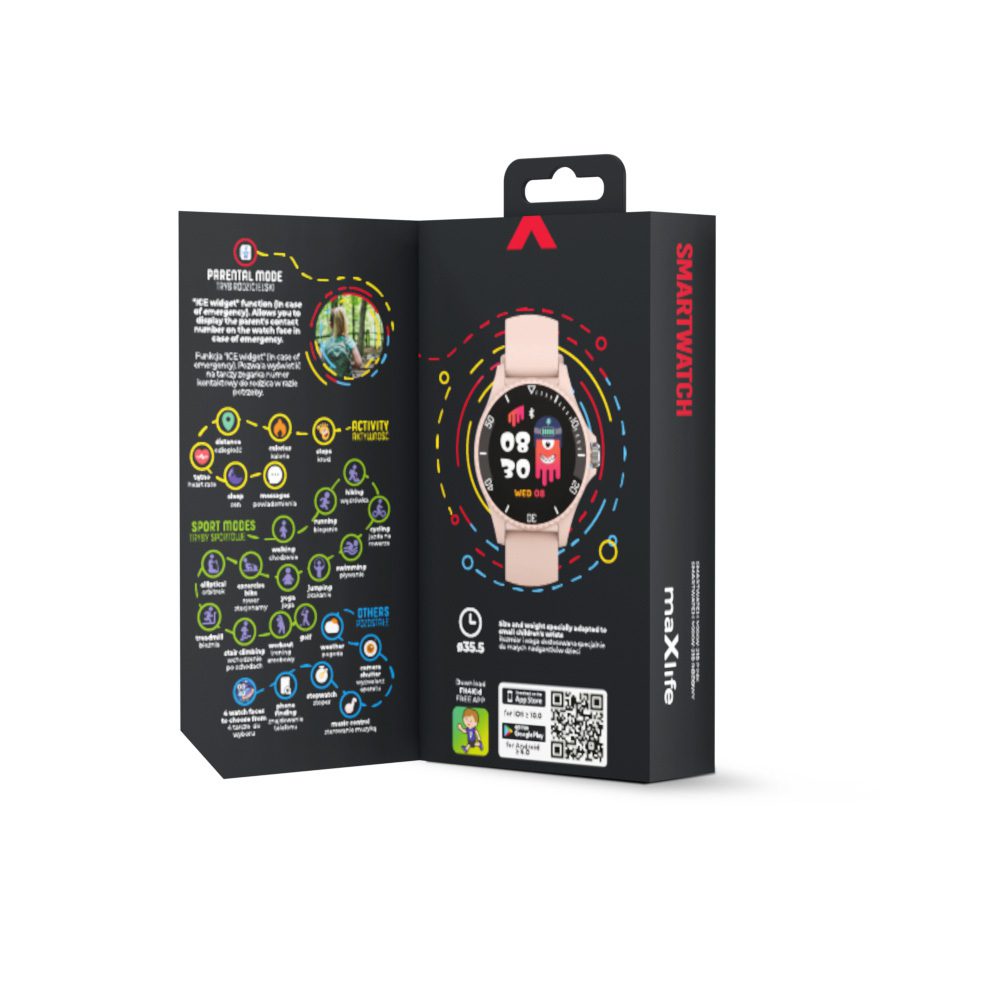 424161_oryg Maxlife smartwatch Kids MXSW-210 pink