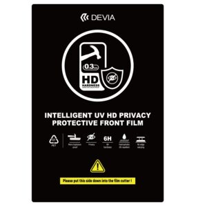 Devia Set of smartphone film UV 0,3mm HD privacy 10pcs 6H for the cutting machine