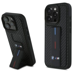 BMW case for iPhone 16 Pro Max 6,9" BMHCP16XGSPCCK Hardcase M Grip Stand Smooth and Carbon black