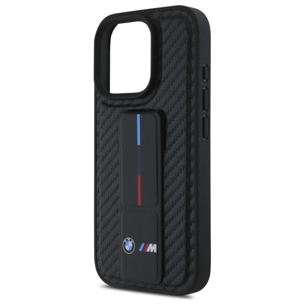 BMW case for iPhone 16 Pro Max 6,9" BMHCP16XGSPCCK Hardcase M Grip Stand Smooth and Carbon black