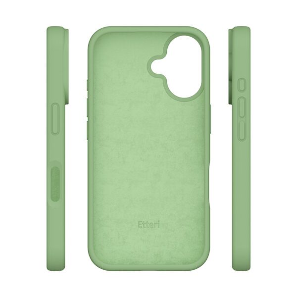Etteri Silicone case for iPhone 16 Plus 6,7" light green