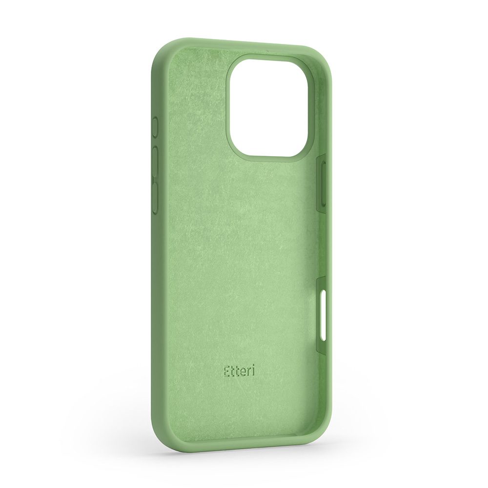 424346_oryg Etteri Silicone case for iPhone 16 Pro Max 6,9" light green