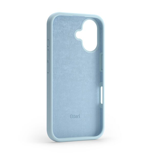Etteri Silicone case for iPhone 16 6,1" light blue