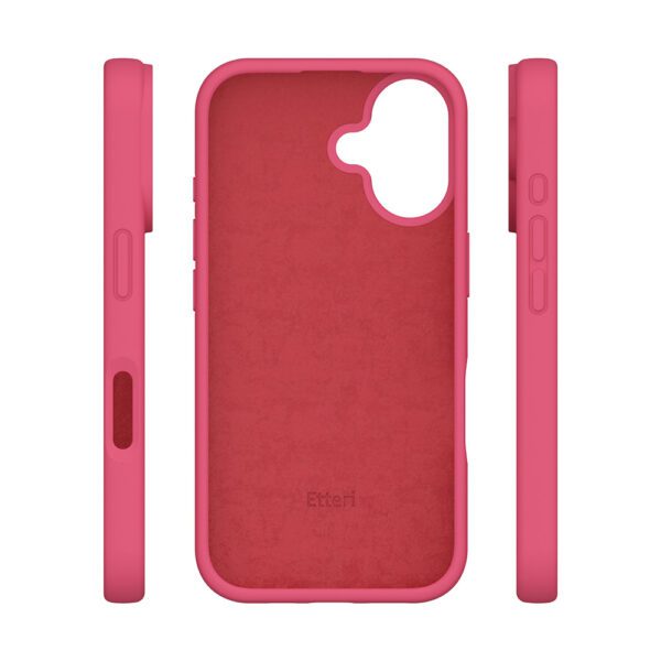 Etteri Silicone case for iPhone 16 6,1" raspberry