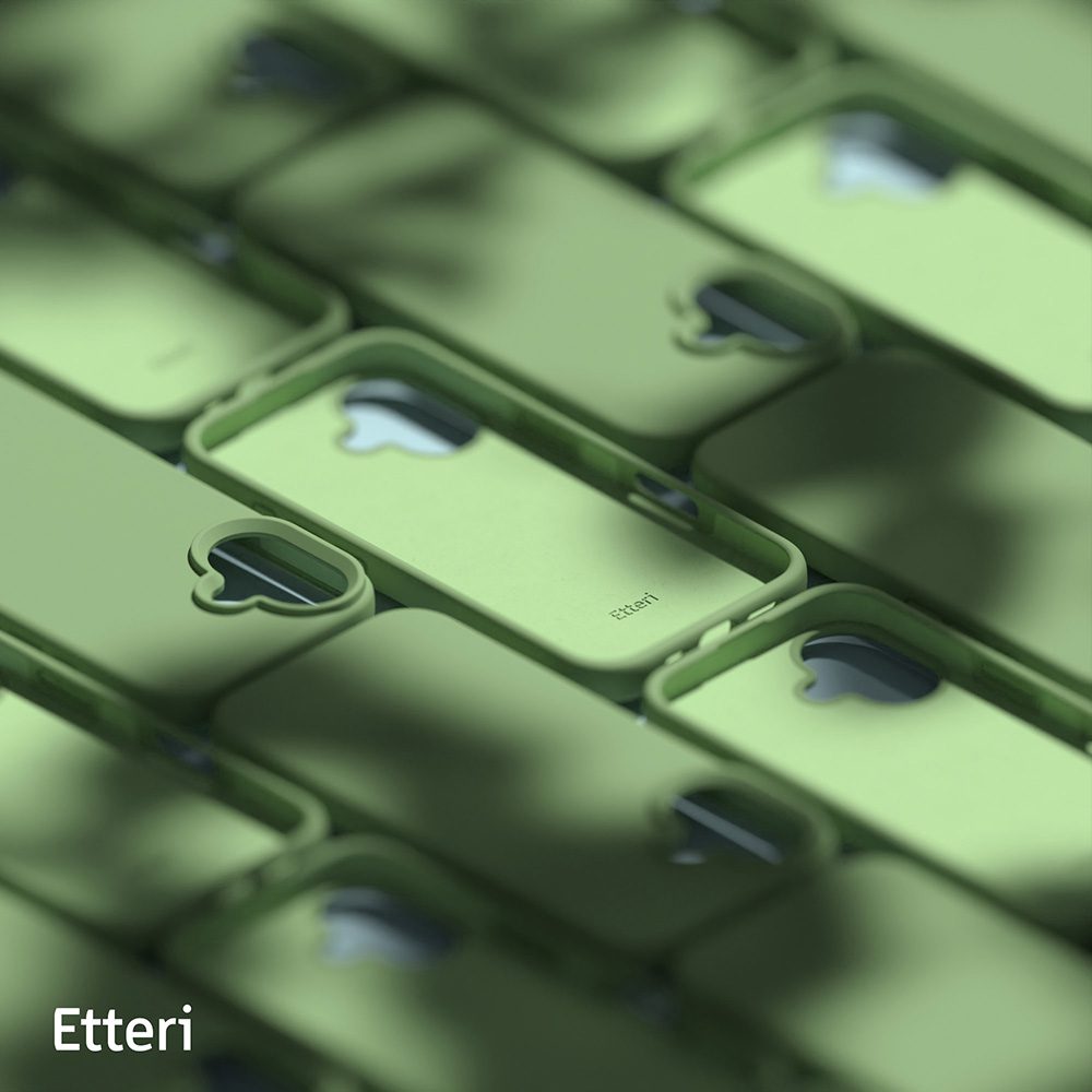 424450_oryg Etteri Silicone case for iPhone 16 Plus 6,7" light green
