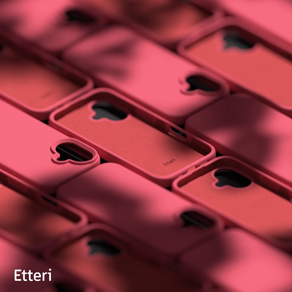 424458_oryg Etteri Silicone case for iPhone 16 Plus 6,7" raspberry