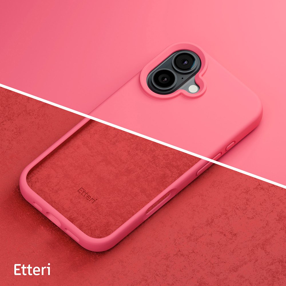 424460_oryg Etteri Silicone case for iPhone 16 Plus 6,7" raspberry