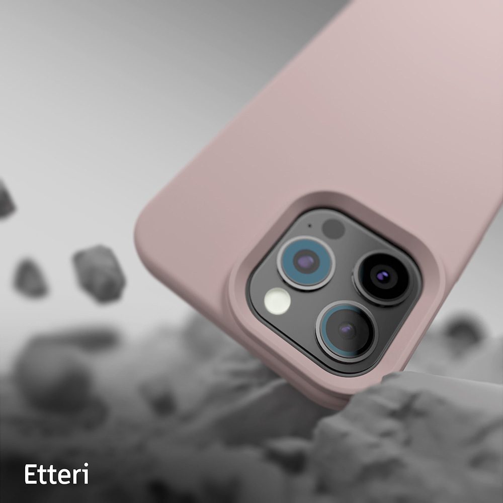 Etteri Silicone case for iPhone 16 Pro Max 6,9" light pink