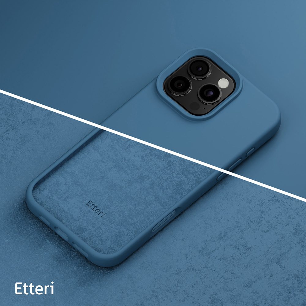 424493_oryg Etteri Silicone case for iPhone 16 Pro 6,3" dark blue