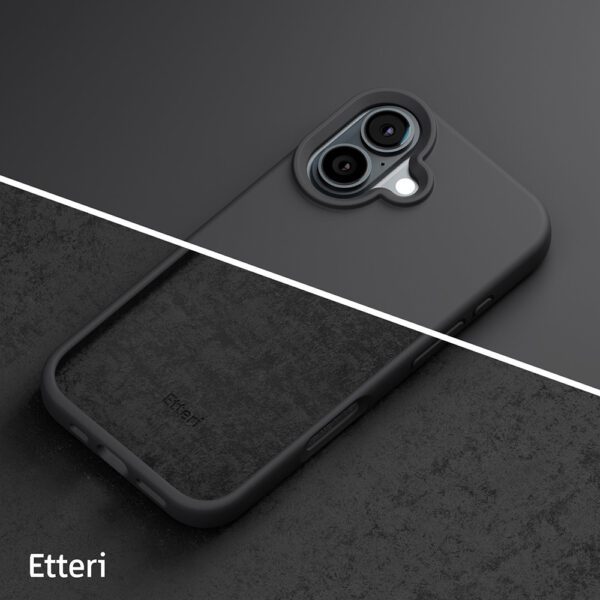 Etteri Silicone case for iPhone 16 6,1" black