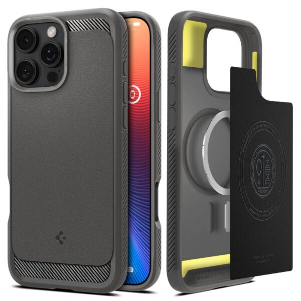 424537_oryg Spigen Rugged Armor Mag Magsafe case for iPhone 16 Pro Max 6,9" grey