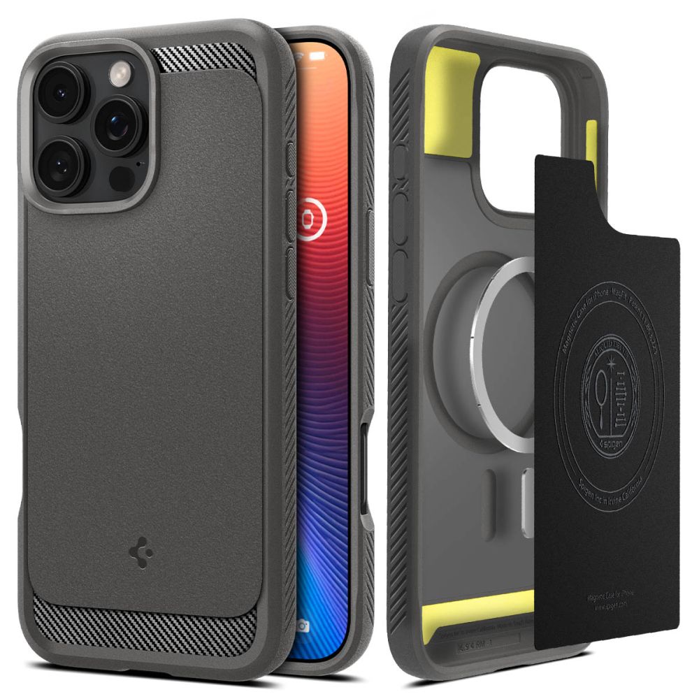 424537_oryg Spigen Rugged Armor Mag Magsafe case for iPhone 16 Pro Max 6,9" grey