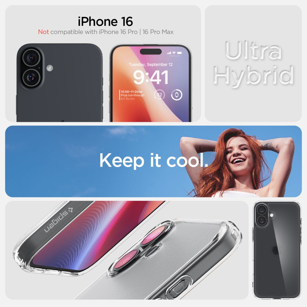 424670_oryg Spigen Ultra Hybrid case for iPhone 16 6,1" frost clear