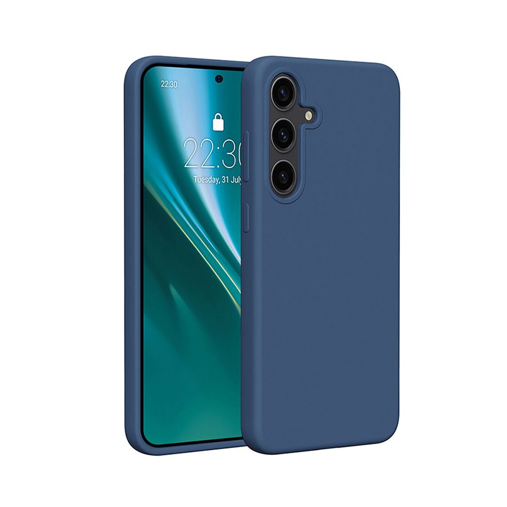424684_oryg Etteri Silicone Mag case for Samsung Galaxy S25 Edge dark blue