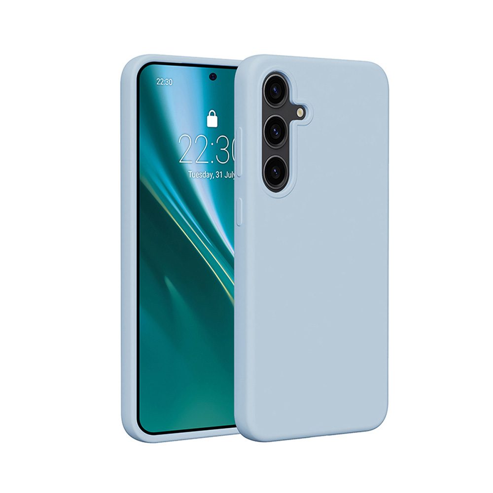 424690_oryg Etteri Silicone Mag case for Samsung Galaxy S25 Edge light blue