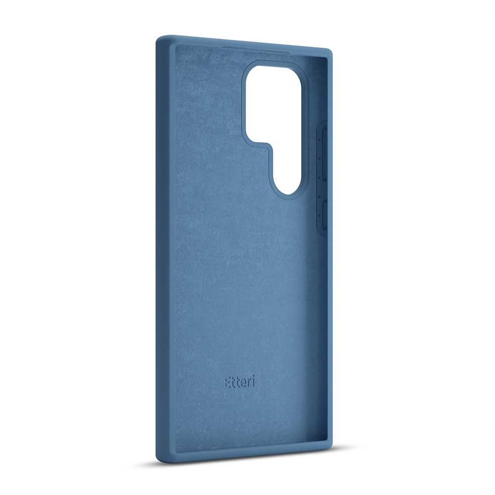 424721_oryg Etteri Silicone case for Samsung Galaxy S25 Ultra dark blue