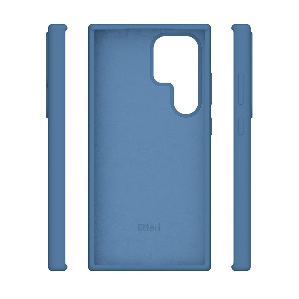 424725_oryg Etteri Silicone case for Samsung Galaxy S25 Ultra dark blue
