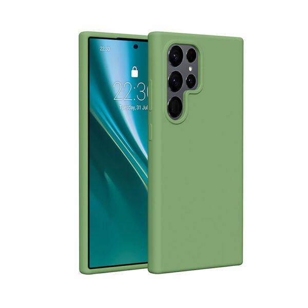 424732_oryg Etteri Silicone case for Samsung Galaxy S25 Ultra light green