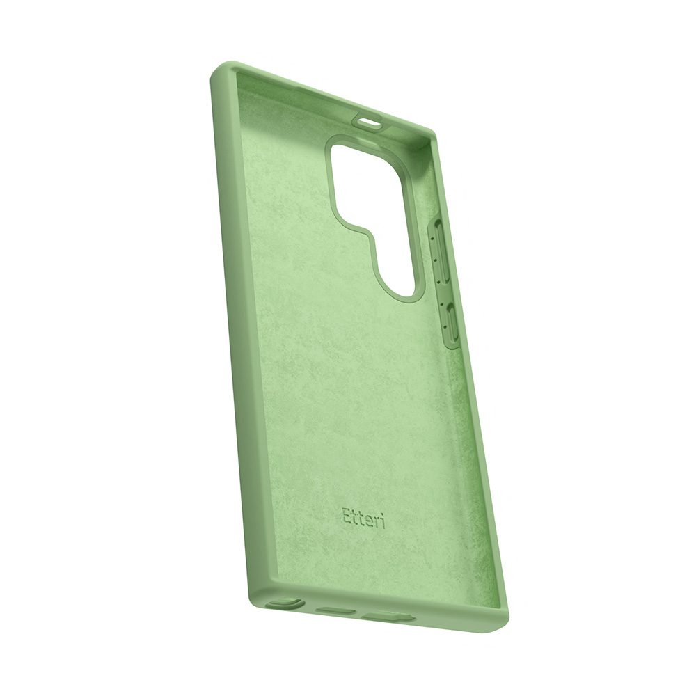 424735_oryg Etteri Silicone case for Samsung Galaxy S25 Ultra light green