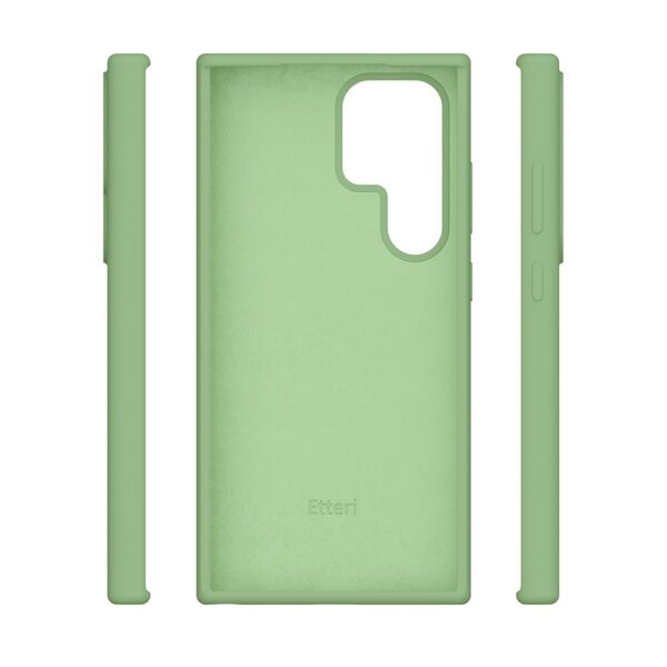 424737_oryg Etteri Silicone case for Samsung Galaxy S25 Ultra light green