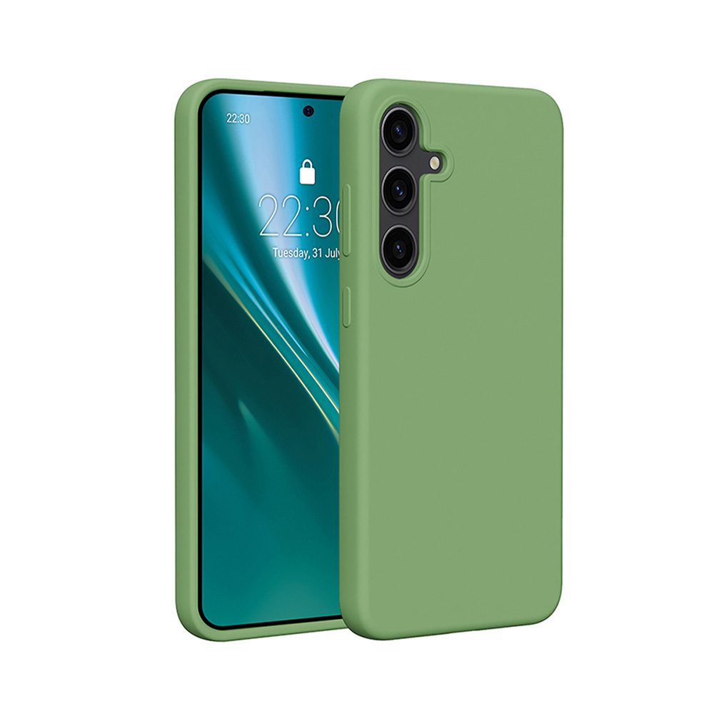 424768_oryg Etteri Silicone case for Samsung Galaxy S25 light green