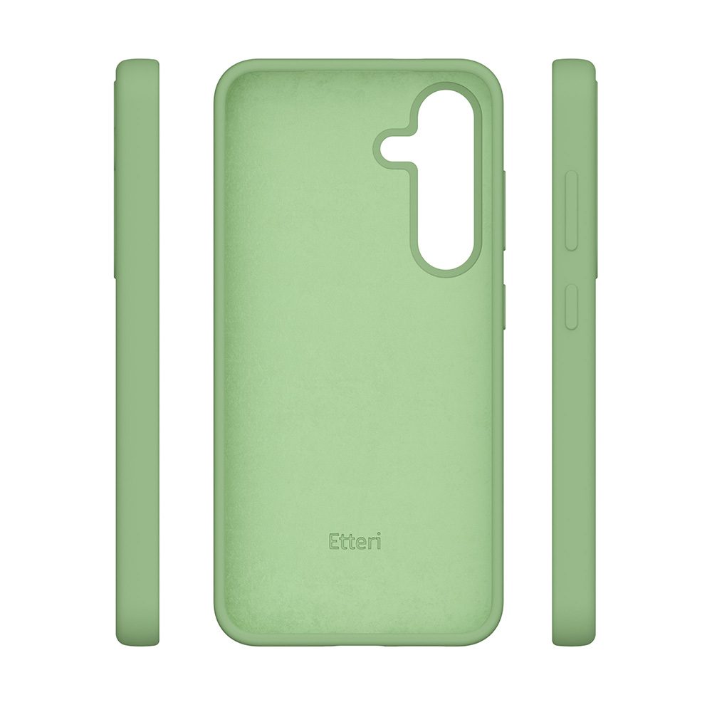 424773_oryg Etteri Silicone case for Samsung Galaxy S25 light green