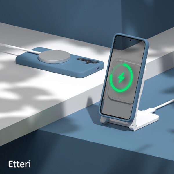 Etteri Silicone Mag case for Samsung Galaxy S25 Edge dark blue