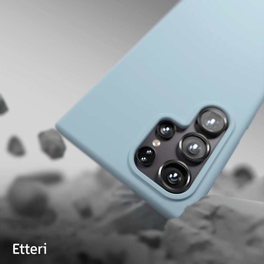 424820_oryg Etteri Silicone case for Samsung Galaxy S25 Ultra light blue