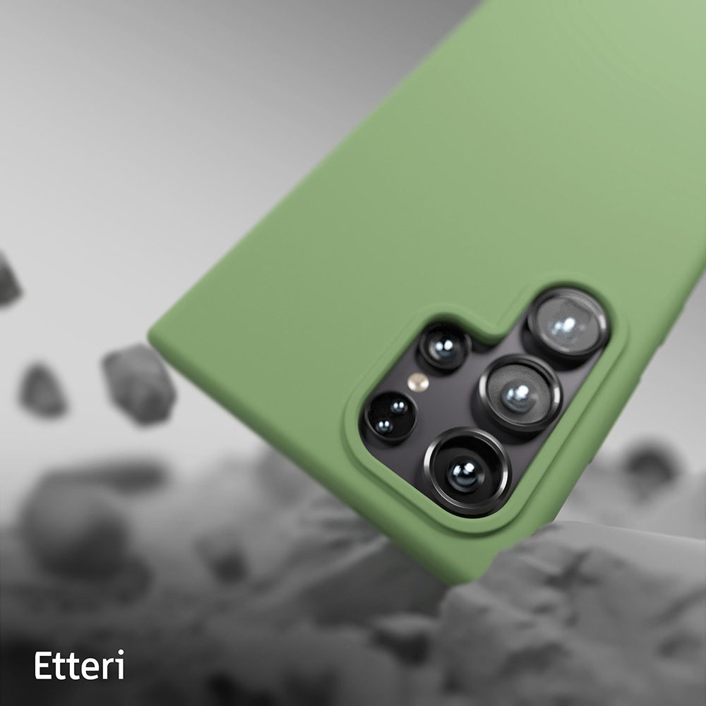 424824_oryg Etteri Silicone case for Samsung Galaxy S25 Ultra light green