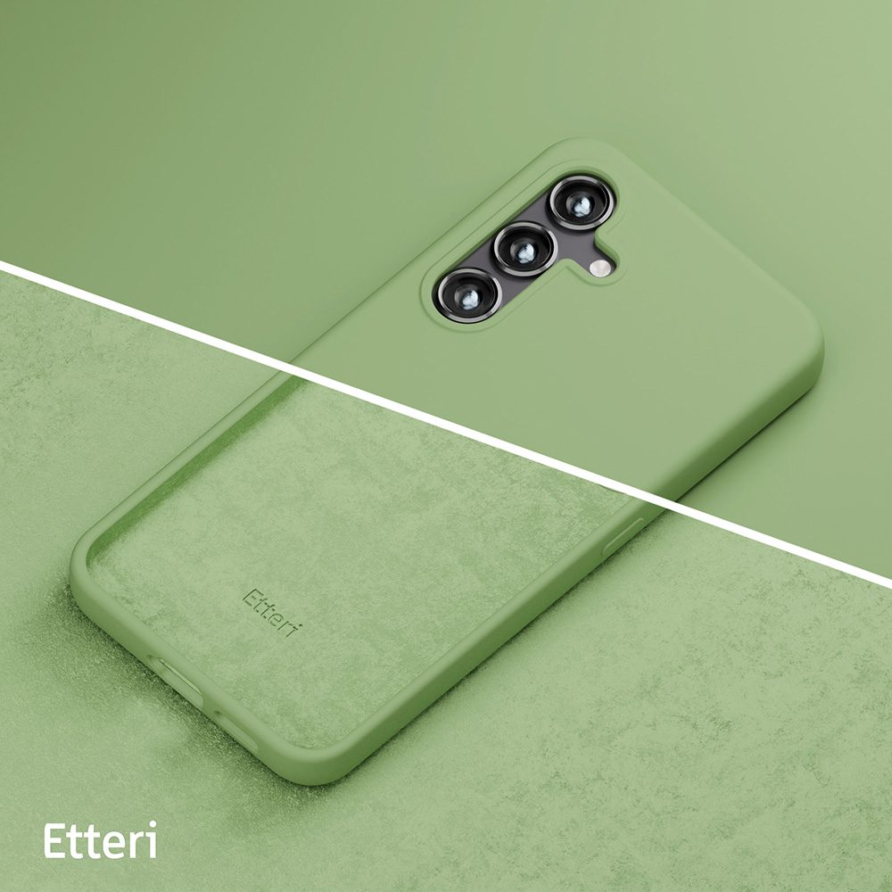 424849_oryg Etteri Silicone case for Samsung Galaxy S25 light green