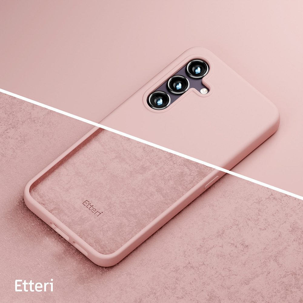 424853_oryg Etteri Silicone Mag case for Samsung Galaxy S25 Edge light pink