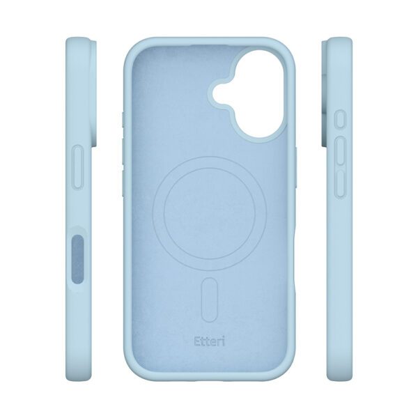 Etteri Silicone Mag case for iPhone 16 Plus 6,7" light blue