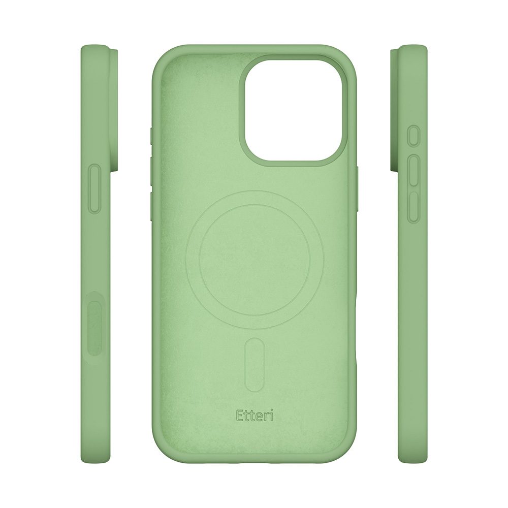 Etteri Silicone Mag case for iPhone 16 Pro Max 6,9" light green