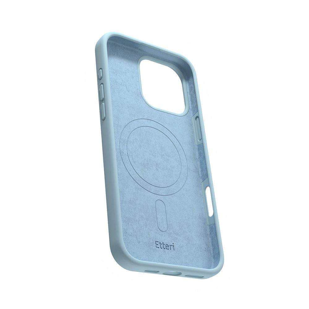 Etteri Silicone Mag case for iPhone 16 Pro 6,3" light blue