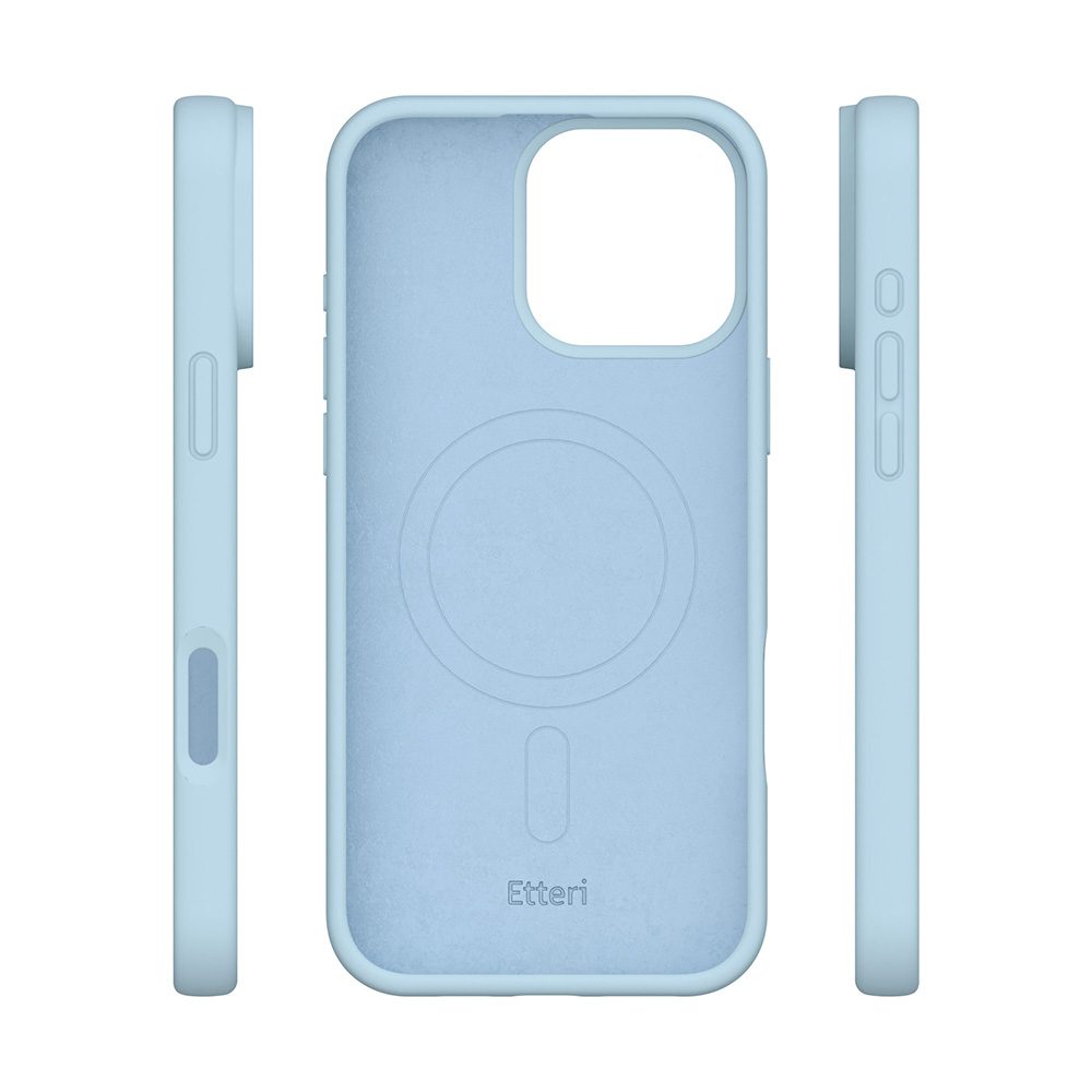 Etteri Silicone Mag case for iPhone 16 Pro 6,3" light blue