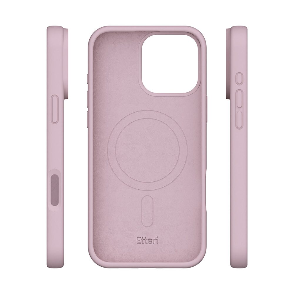 Etteri Silicone Mag case for iPhone 16 Pro 6,3" light pink