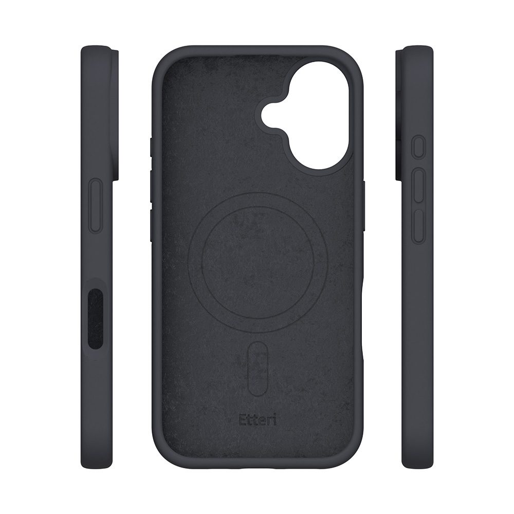 Etteri Silicone Mag case for iPhone 16 6,1" black