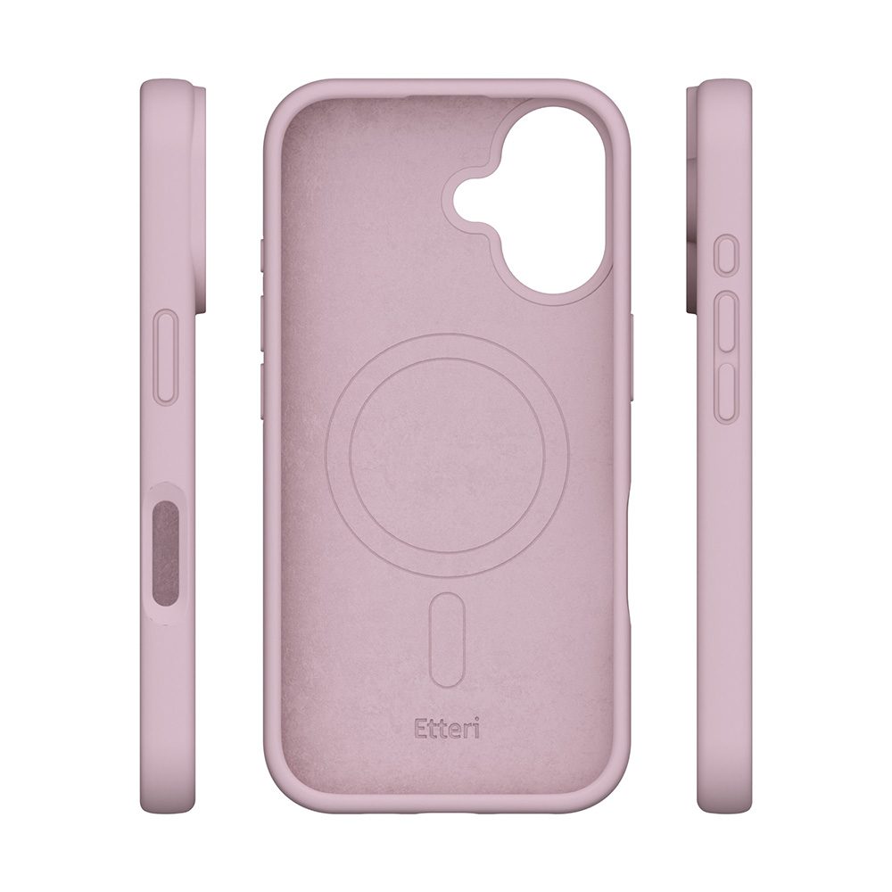 Etteri Silicone Mag case for iPhone 16 6,1" light pink