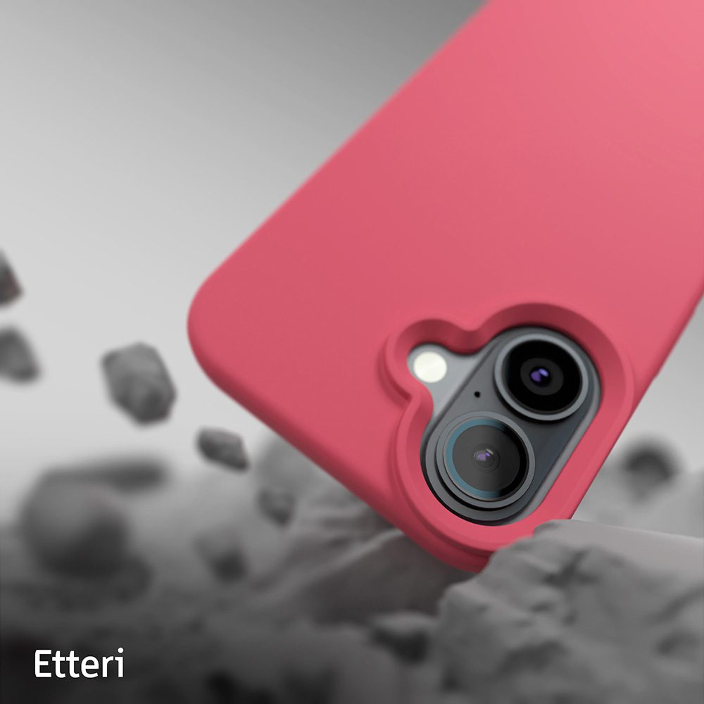 Etteri Silicone Mag case for iPhone 16 Plus 6,7" raspberry