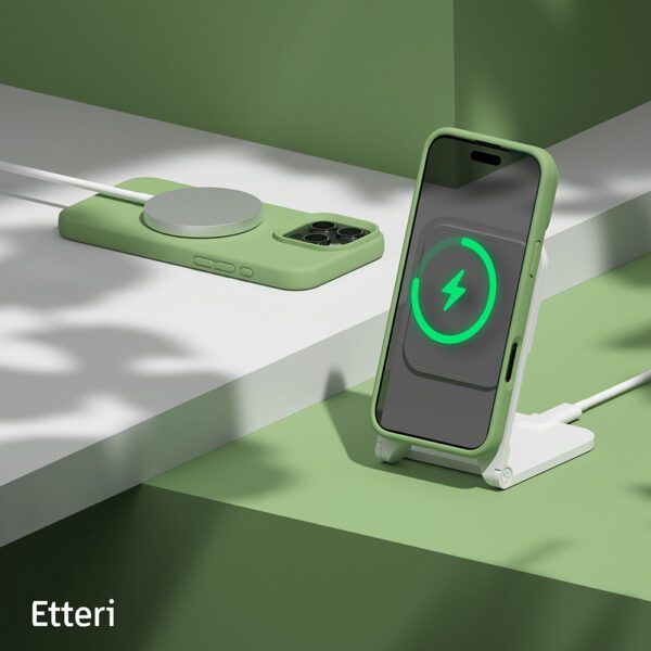 Etteri Silicone Mag case for iPhone 16 Pro Max 6,9" light green