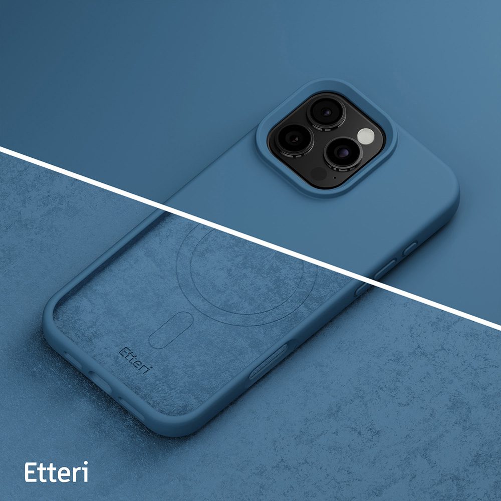 Etteri Silicone Mag case for iPhone 16 Pro 6,3" dark blue