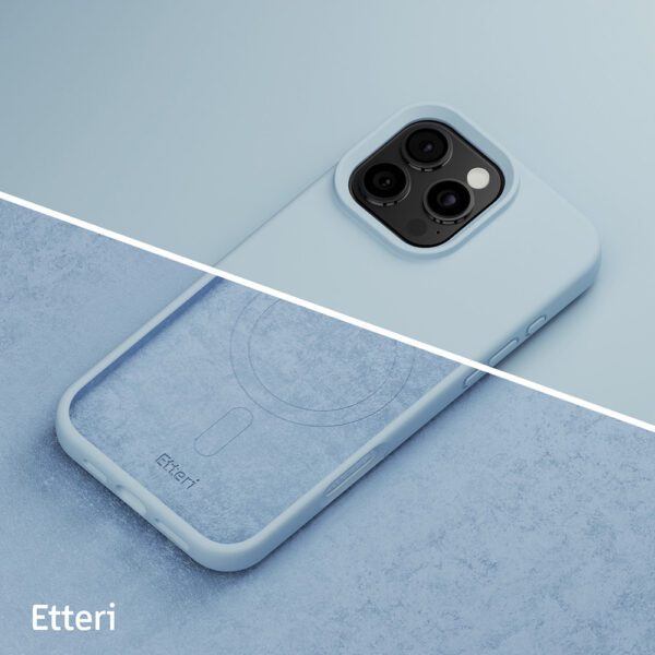Etteri Silicone Mag case for iPhone 16 Pro 6,3" light blue