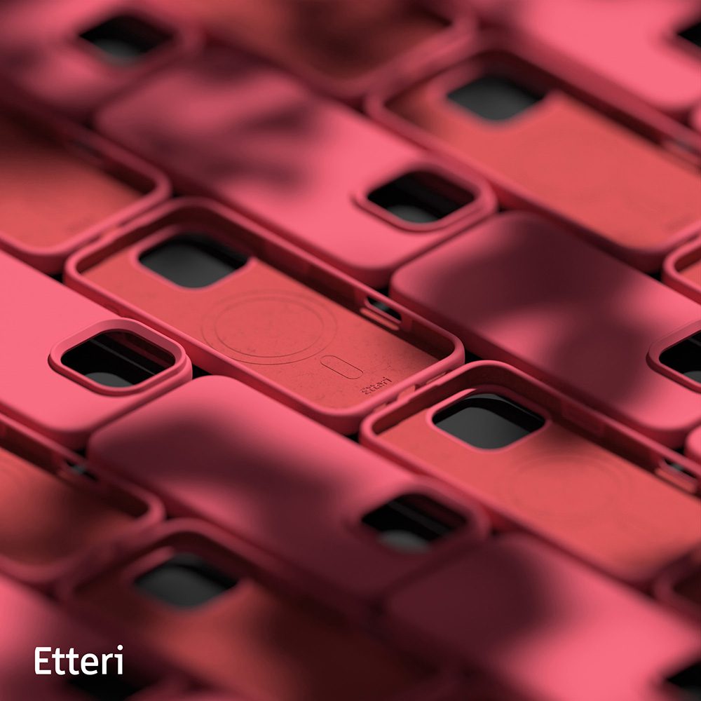 425109_oryg Etteri Silicone Mag case for iPhone 16 Pro 6,3" raspberry