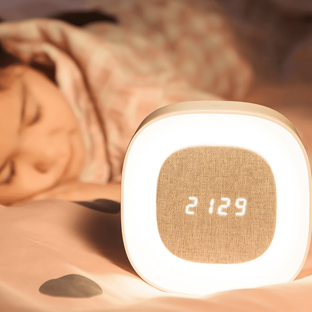 425243_oryg Alarm clock with Night Light LED PURE FNL-03 BJORN white square Forever Light