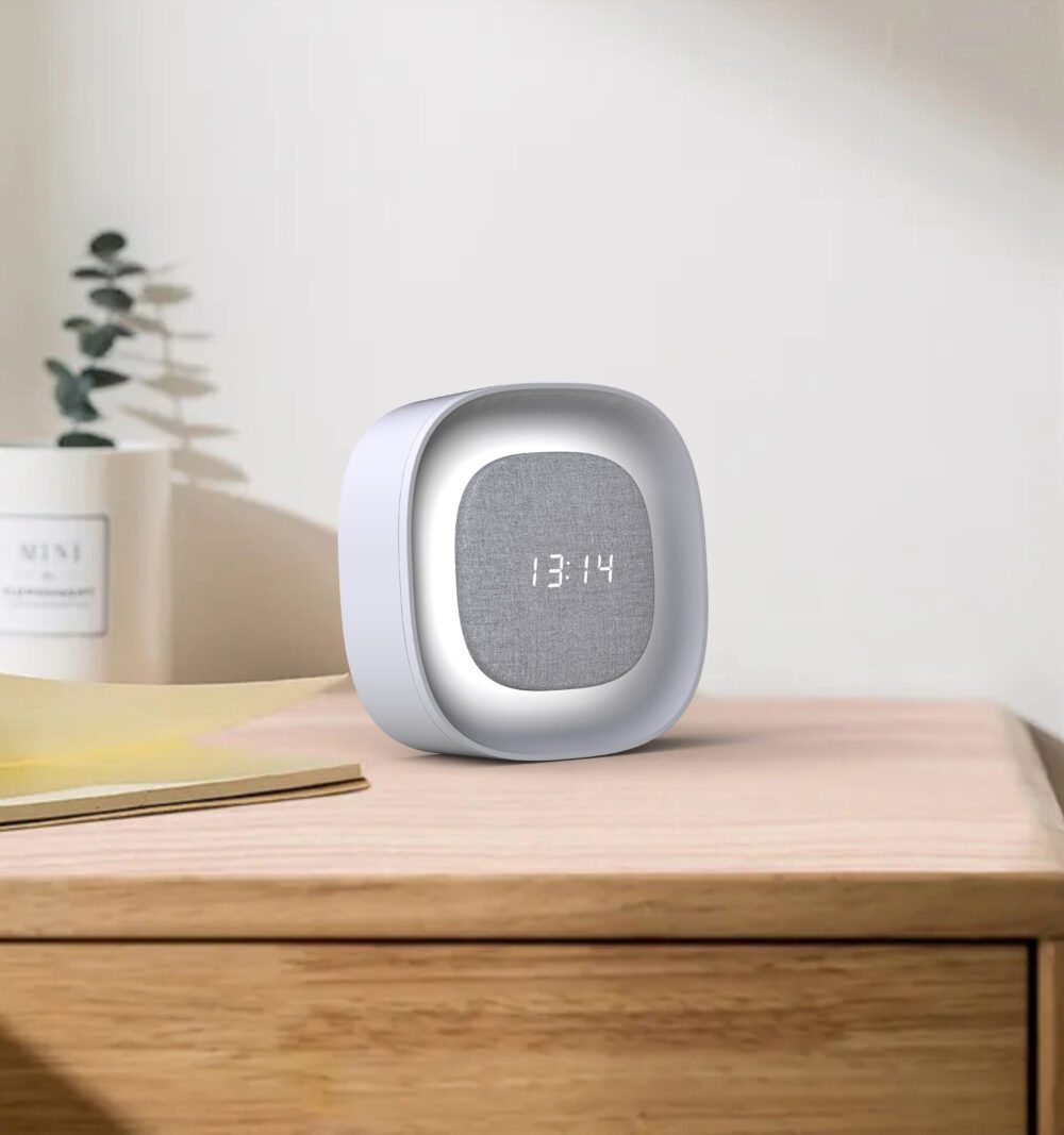 425245_oryg Alarm clock with Night Light LED PURE FNL-03 BJORN white square Forever Light
