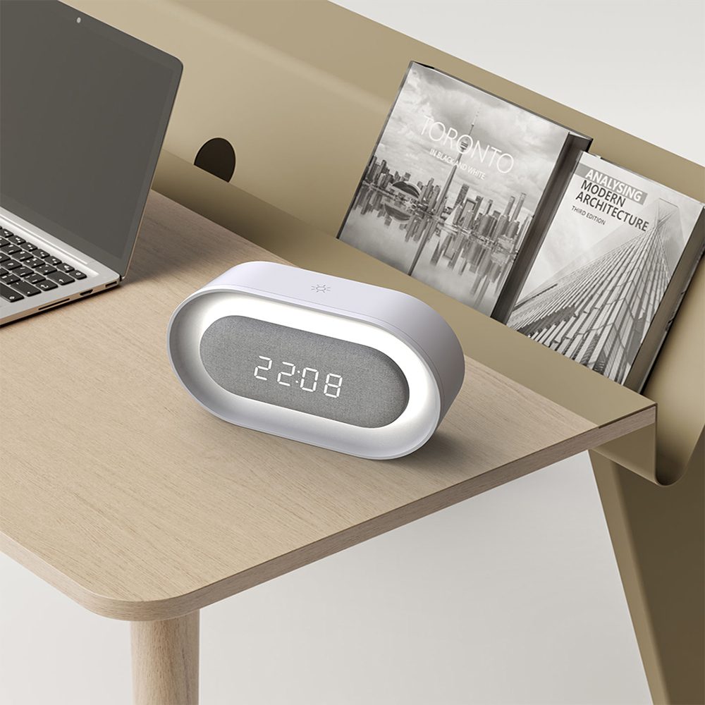 425246_oryg Alarm Clock with LED Night Light PURE FNL-07 AKSEL white long Forever Light