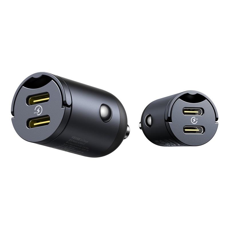 Baseus Mini Tiny Star 2C PD car charger 1x USB-C - USB-C port 30W black