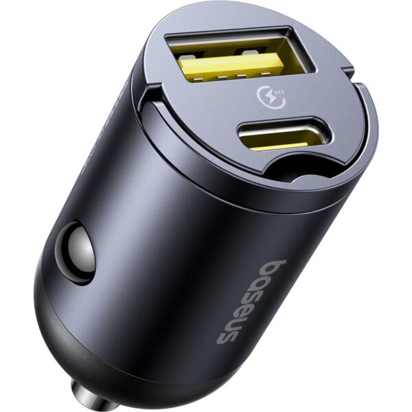 Baseus Mini Tiny Star PD car charger 1x USB-C - USB-A port 30W black