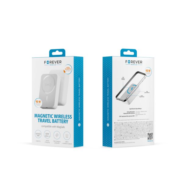 Forever MATB-400 wireless power bank 20W 10000mAh white